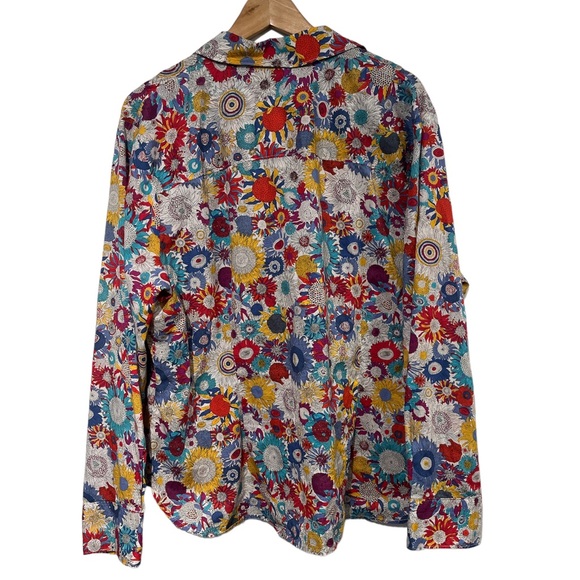Liberty Art Fabrics Susanna Sunflower Bloom Print shirt - size XXL - Picture 2 of 9